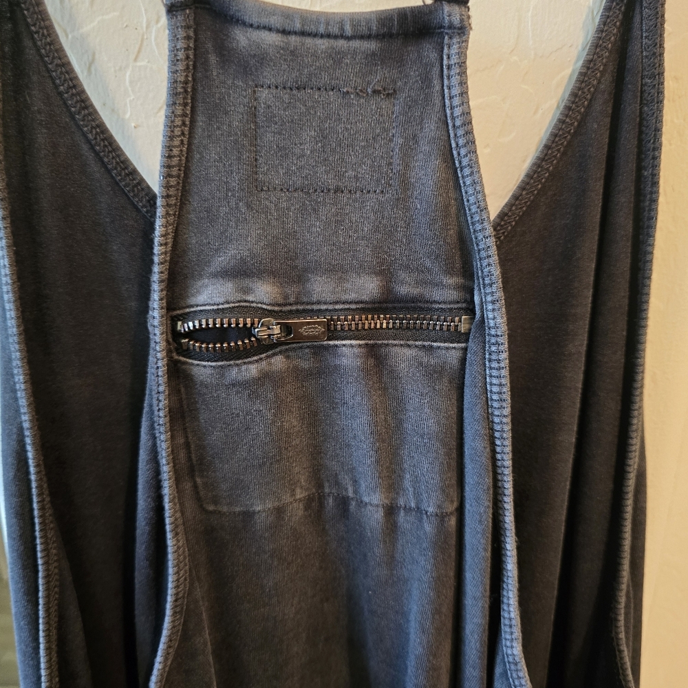 💙 FREE PEOPLE MOVEMENT Hot Stone Onesie Charcoal Dark Gray Black - Picture 3 of 5